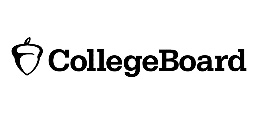 A black logo for the College Board, with an acorn motif.